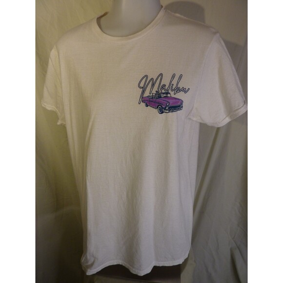 Malibu Surf Club '73-White T-Shirt-sz M - Picture 4 of 6